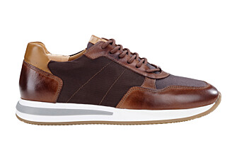 Dark Brown & Dark patina Chestnut leather Men's Trainers - NIRRANDA II