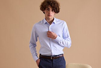 White and light blue men's shirt - SYLVÉNIAS