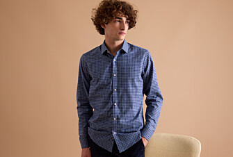 Blue Melange and navy Cotton Flannel shirt  - SYLVÉNIUS