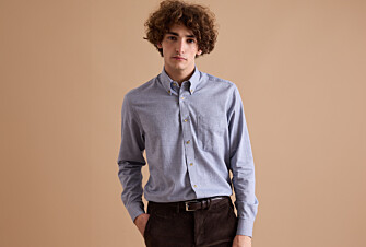 Men's Blue Denim Flannel Shirt - VARICK