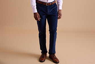 Navy  Men's velvet chinos - KINSLEY