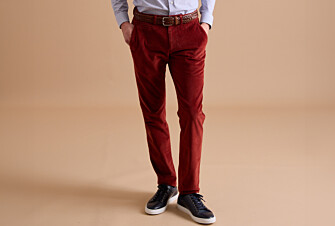 Rust Men's velvet chinos - KINSLEY