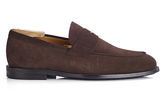 Brown suede men's loafers - DERYBROOK