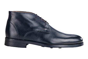 Black Men's leather Low Boots  - WATFORD II GOMME CITY