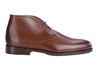 Patina Chestnut Men's leather Low Boots  - DOVAM PATIN
