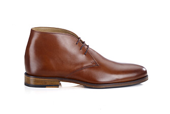 Patina Cognac Men's leather Low Boots  - DOVAM PATIN