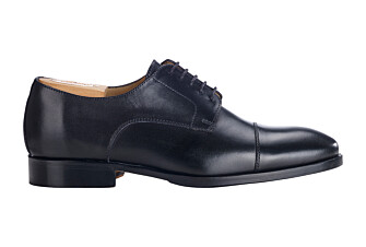 Men's Derbies Black leather sole with rubber pad - MAYWELL PATIN