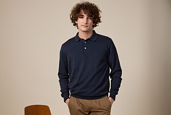 Men’s Dress Knit Pullover Prussian Blue - Polo Collar - BRAIDEN ML