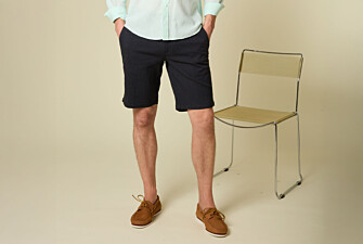 Dark Navy Chevron Bermuda Shorts - KYRAS