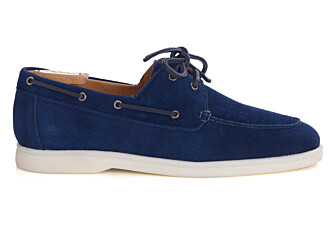 Navy Suede Boat Shoes - MOCKINYA