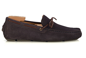 Men’s Charcoal Suede Loafers - FLAGAMI II