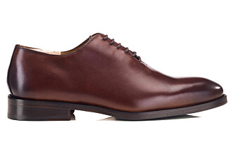 Men's chocolate patina oxford shoe - BARTER PATIN