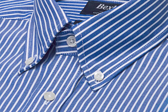 Men's striped ocean blue shirt - HUNTER