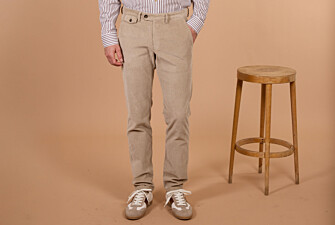 Men's light beige needlecord chino trousers - NOLAS