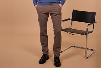 Men's brown herringbone chino trousers - KENYON