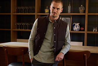 Men's sleeveless brown canvas down gilet - HILMAR TOILE