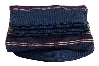 Men's dark blue mélange fine striped socks
