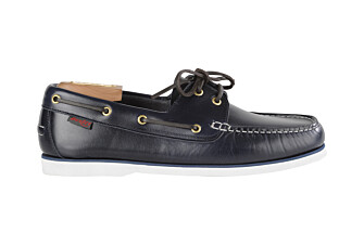 Navy Leather Boat Shoes - TRAWLER