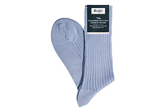 Men's Light Blue Cotton Socks