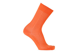 Men's Orange Cotton Dress Socks