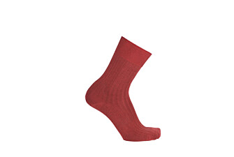 Men's Red Melange Mercerised Cotton Socks