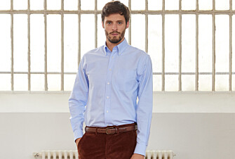 Blue Oxford shirt with Chest pocket - American Collar - HAROLD