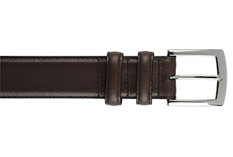 Chocolate Luxury Belt for men - WESTGATE SILVER