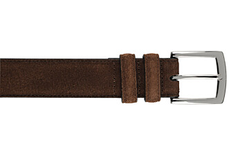 Havana Suede Luxury Belt for men - WESTGATE SILVER