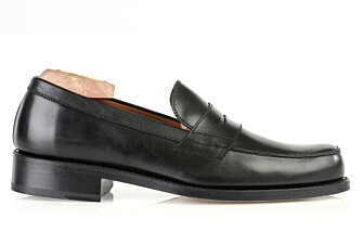Black leather Men's penny loafers - WEMBLEY CLASSIC