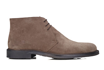 Dark Taupe Suede Leather Low Boots - GREENWICH GOMME CITY