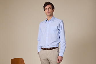 Shirt with thin blue stripes - Chest pocket - AUGUSTIN