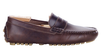 Dark Brown Men's Driving Moccassins - FERGUSON