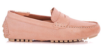 Pink Suede - Men's Driving Moccassins - FERGUSON