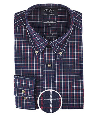 White and red check flannel shirt - LINDSAY