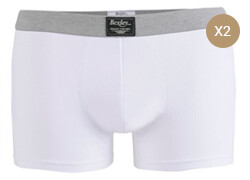 Box of 2 White Men's boxers briefs - ELLIOT