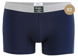 Box of 2 Navy Men's boxers shorts - ELLIOT