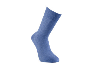 Men's Middle Blue Melange Cotton Socks