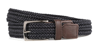 Men's Navy Braided Cotton Belt - NORWOOD SILVER