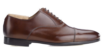 Patina Chestnut Suede Oxford shoes - Rubber outsole - LENNOX GOMME URBAN