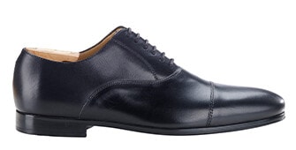 Black Men's Oxford shoes - Rubber outsole - LENNOX GOMME URBAN