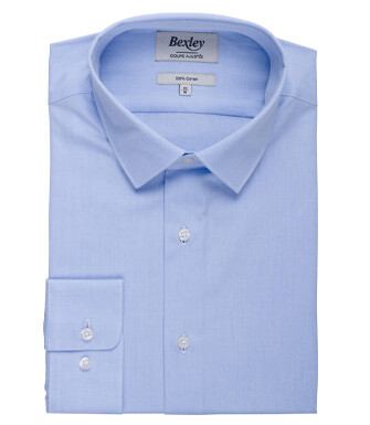 Blue Sky Cotton shirt - Straight collar - LOUIS CLASSIC