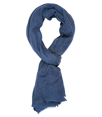 Blue Melange light Wool and Cashmere scarf
