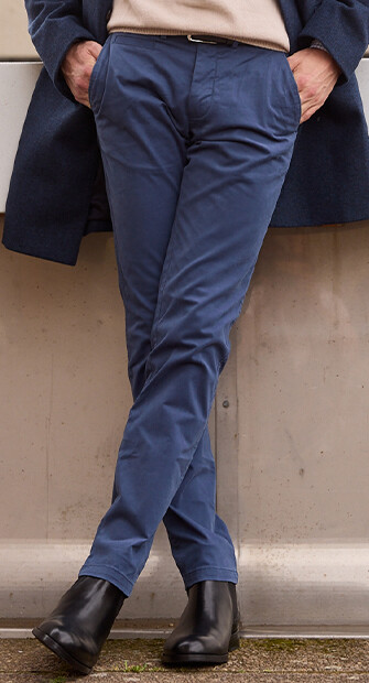 Navy Denim Men's chinos - KYRK