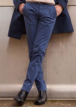 Navy Denim Men's chinos - KYRK
