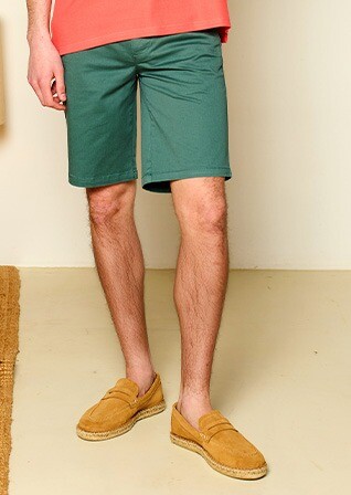 Pine Green Chino Shorts - BARRY