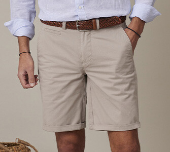 Dark Greige Chino Shorts - BARRY