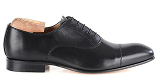 Black Men's Oxford shoes - Leather outsole - BRISBURY