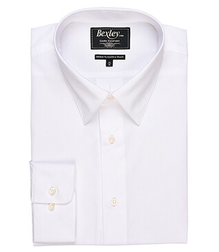 White two ply Cotton shirt - ALBERT CLASSIC