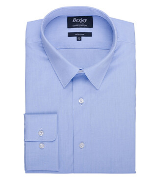 Blue sky two ply Cotton shirt - ALBERT CLASSIC