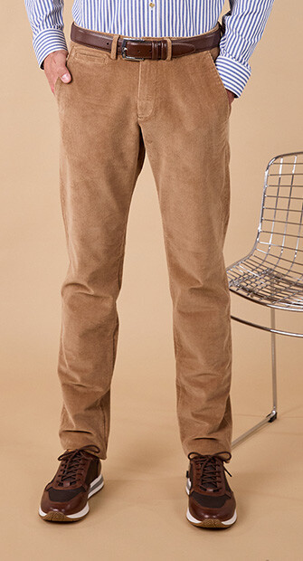 Camel Men's corduroy chinos - NORMAN